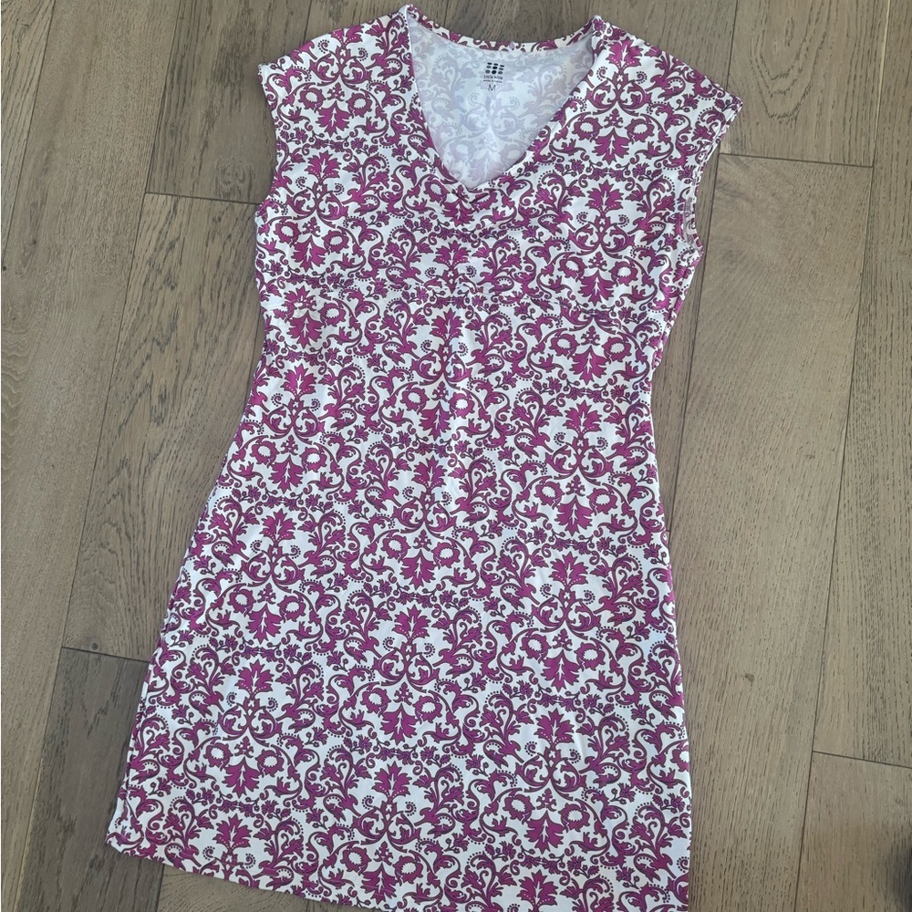 Title Nine Daring Diamalete Pink&white Dress Size Medium